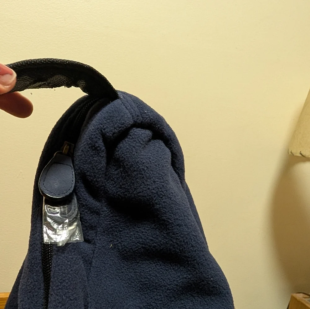 L.L.Bean AmeriBag Healthy Back Bag Fleece Sling Backpack Blue